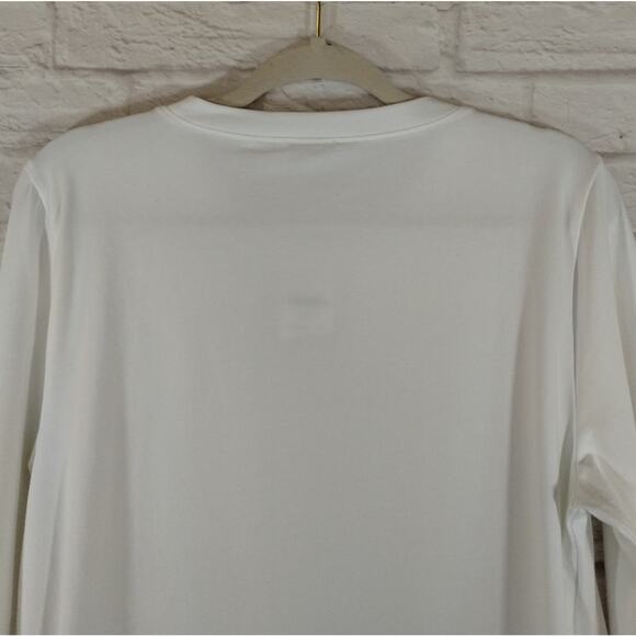 W J.Crew Women's White Long Sleeve Crewneck Long Maternity Tee Shirt Top NWT L - Picture 7 of 13